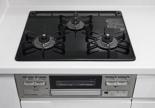 ヴェルディ・コーストテラス[吉島] ガラストップ3つ口ガステーブル