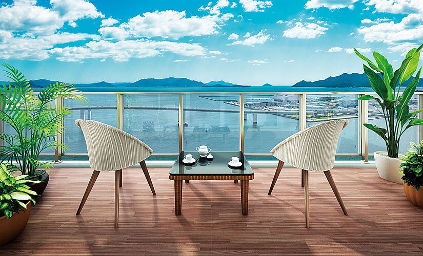 ヴェルディ・ザ・タワー楽々園 バルコニー完成予想図