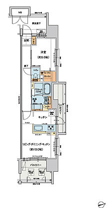 ヴェルディ・ザ・タワー広島Sta. 間取り H