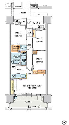 ヴェルディ・ザ・タワー広島Sta. 間取り C2