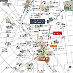ファインレジデンス川越八幡通り 現地案内図
