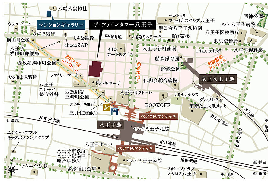 ザ・ファインタワー八王子：案内図