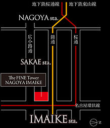 ザ・ファインタワー名古屋今池 アクセス図