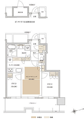 ザ・ファインタワー名古屋今池 間取り D'