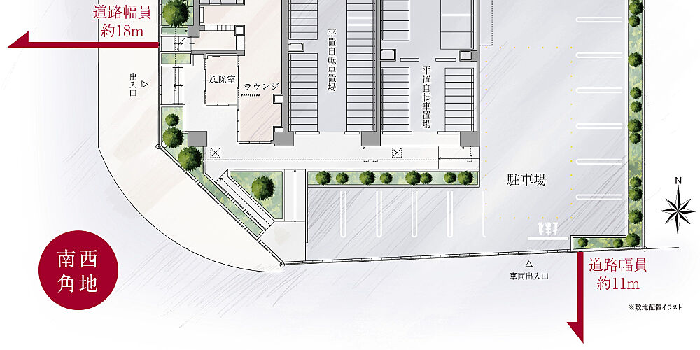 リフローレ岡崎駅 SOUTH 敷地配置イラスト