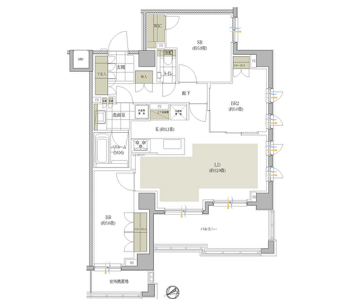 イノベイシア恵比寿 間取り D1