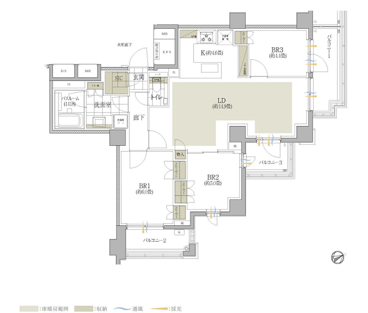 イノベイシア恵比寿 間取り H2