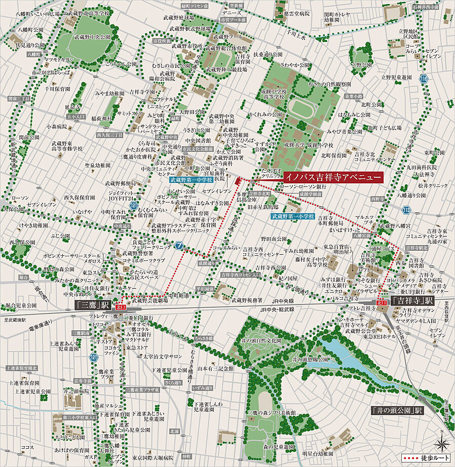 イノバス吉祥寺アベニュー：案内図