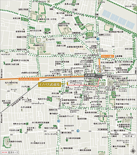 イノバス武蔵境 現地案内図
