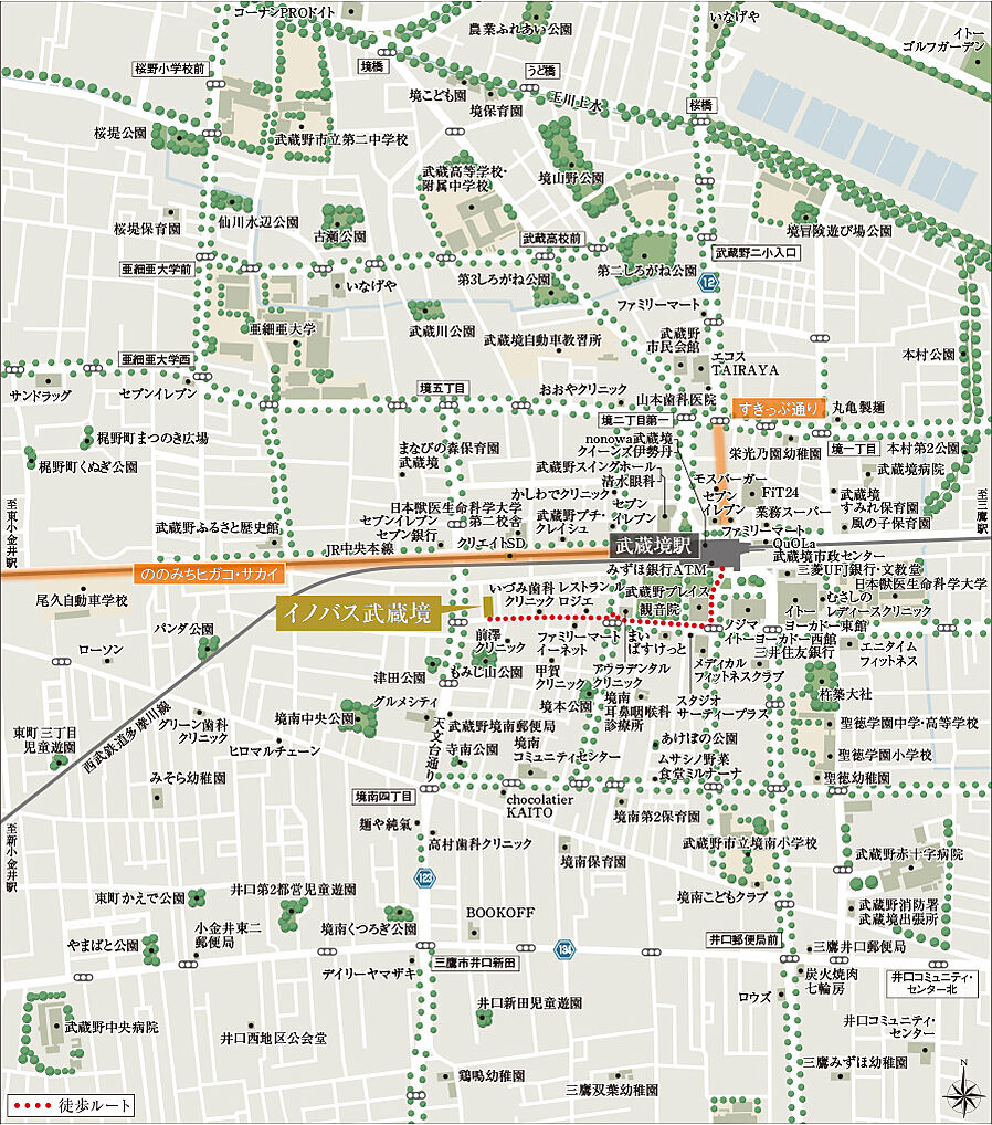 イノバス武蔵境：案内図