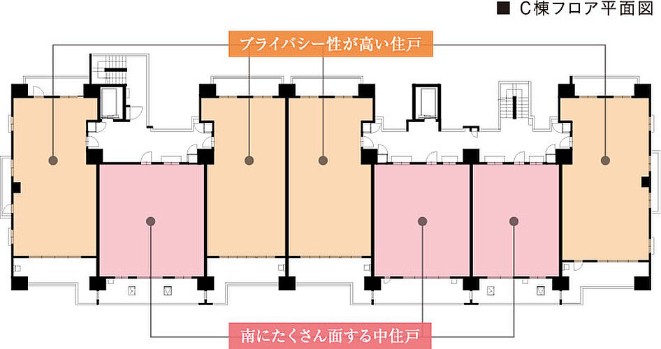 エンクレストガーデン福岡 C棟フロア平面図