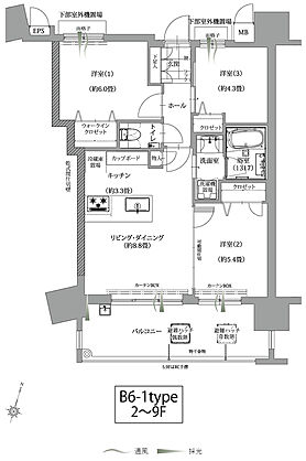 エンクレストガーデン福岡 間取り B6-1