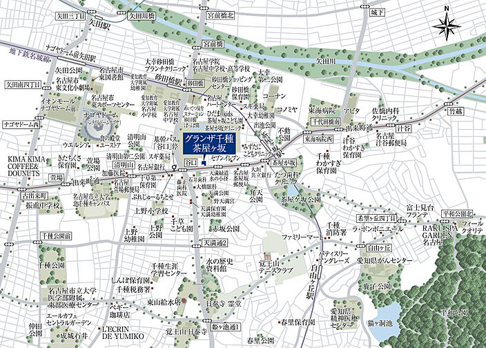 グランザ千種茶屋ヶ坂 現地案内図