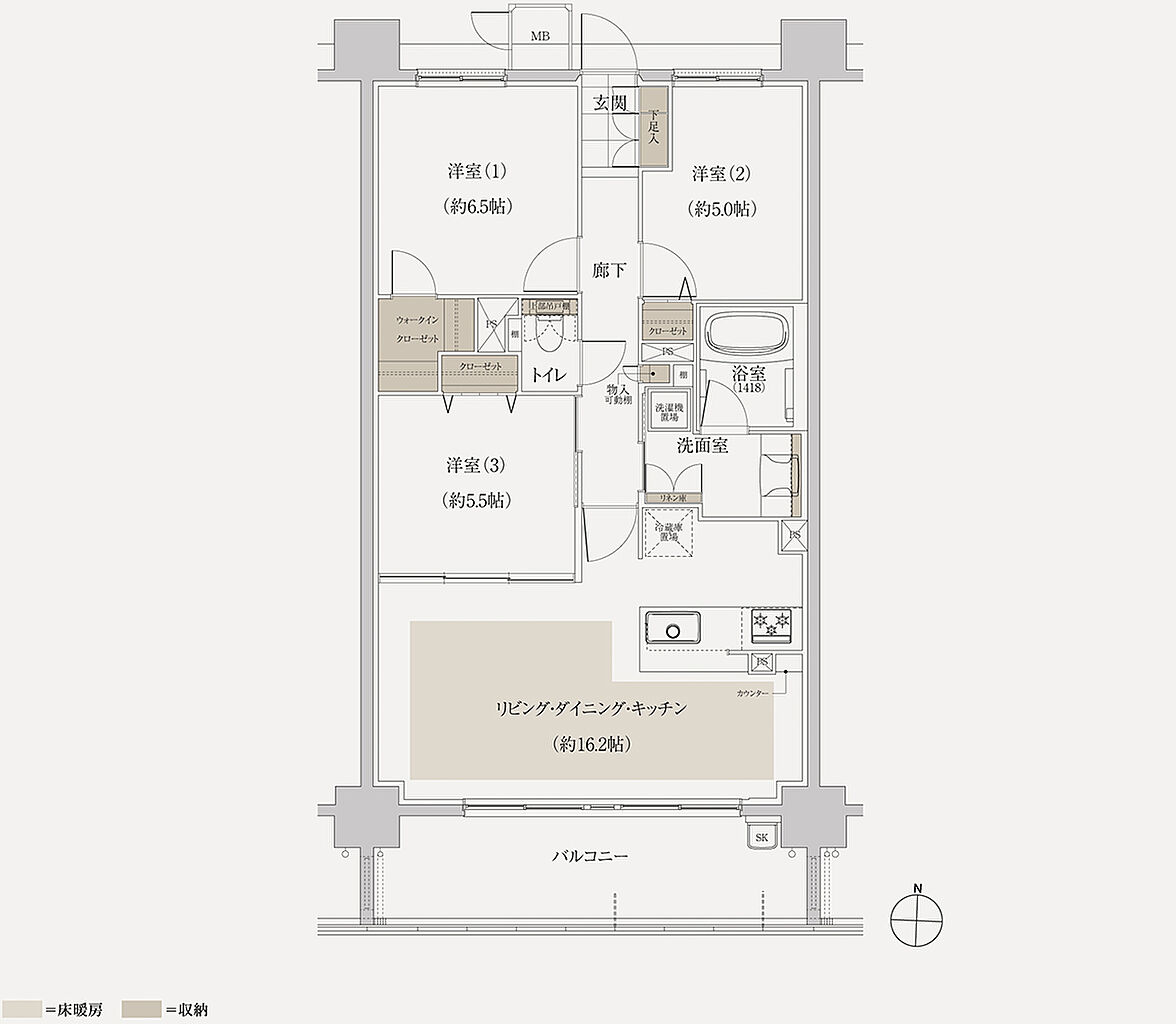 グランザ千種茶屋ヶ坂 間取り B