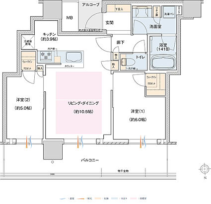 J.GRAN TOWER 京都向日町 間取り AH