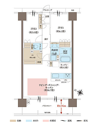 ヴェリテ神戸ポートアイランド 間取り 【第二期】C【Menu Plan 1】