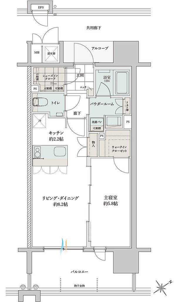 グランドオーク大分駅前リブレ 間取り G