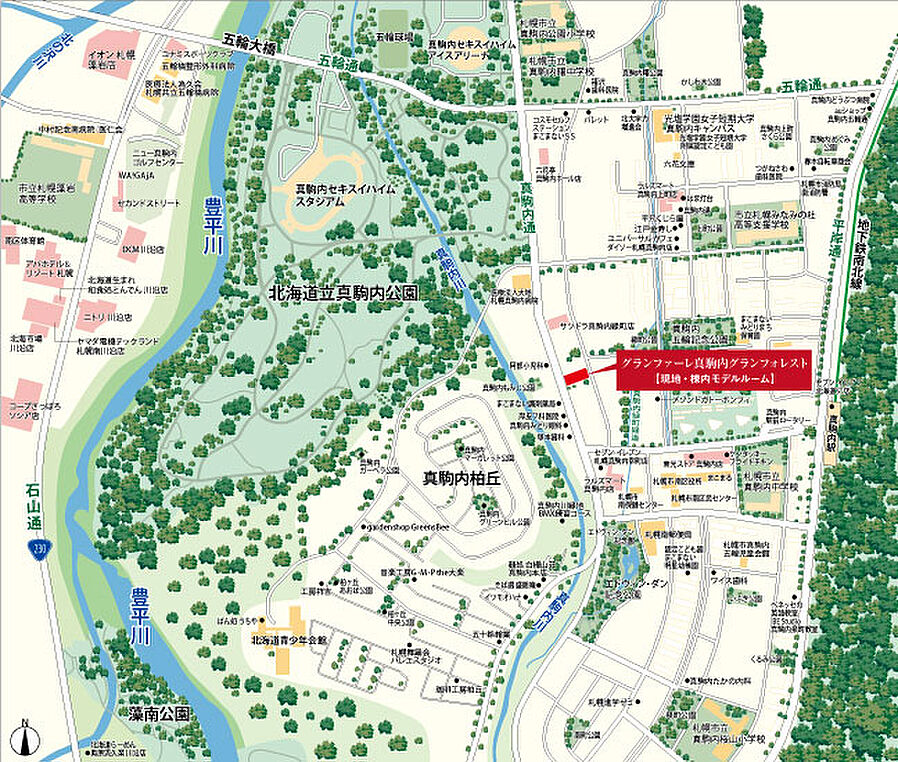 グランファーレ真駒内グランフォレスト：案内図