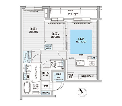 グランファーレ南郷13丁目駅前 間取り E