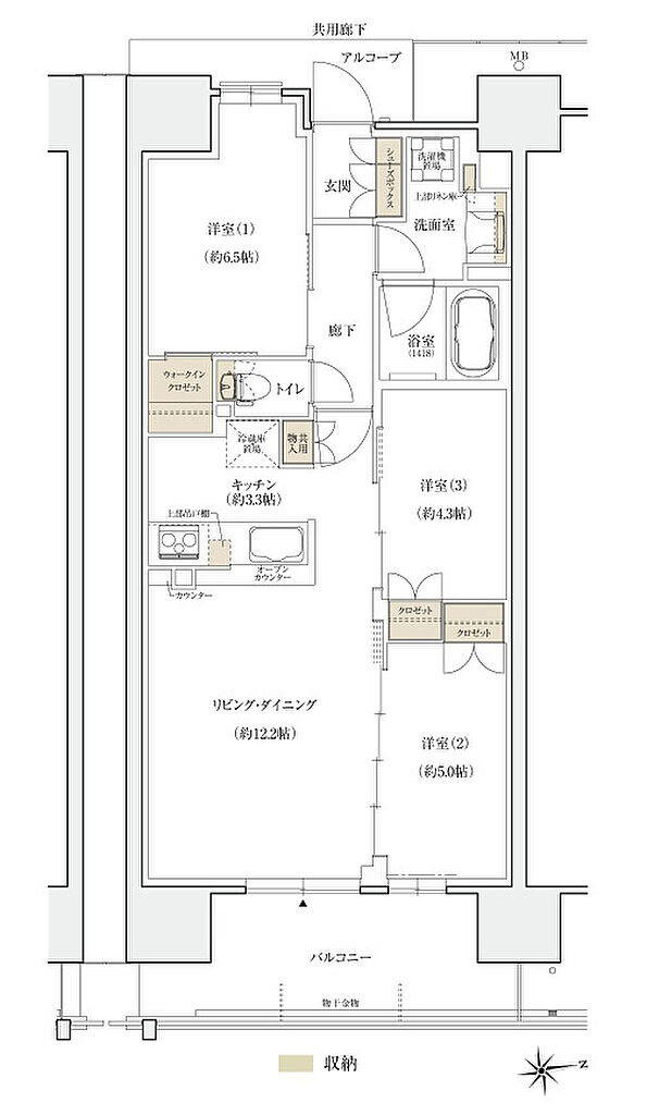 シエリアシティ大津におの浜 間取り CK