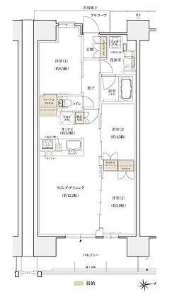 シエリアシティ大津におの浜 間取り CK