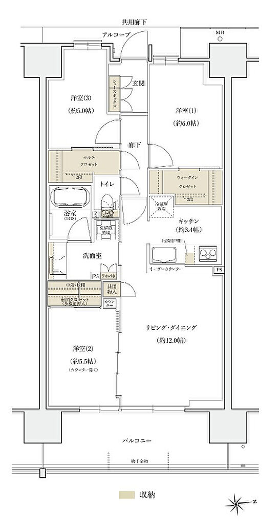シエリアシティ大津におの浜 間取り CO