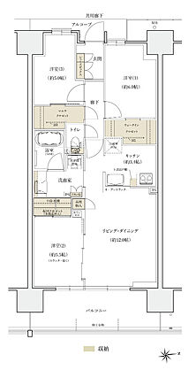 シエリアシティ大津におの浜 間取り CO