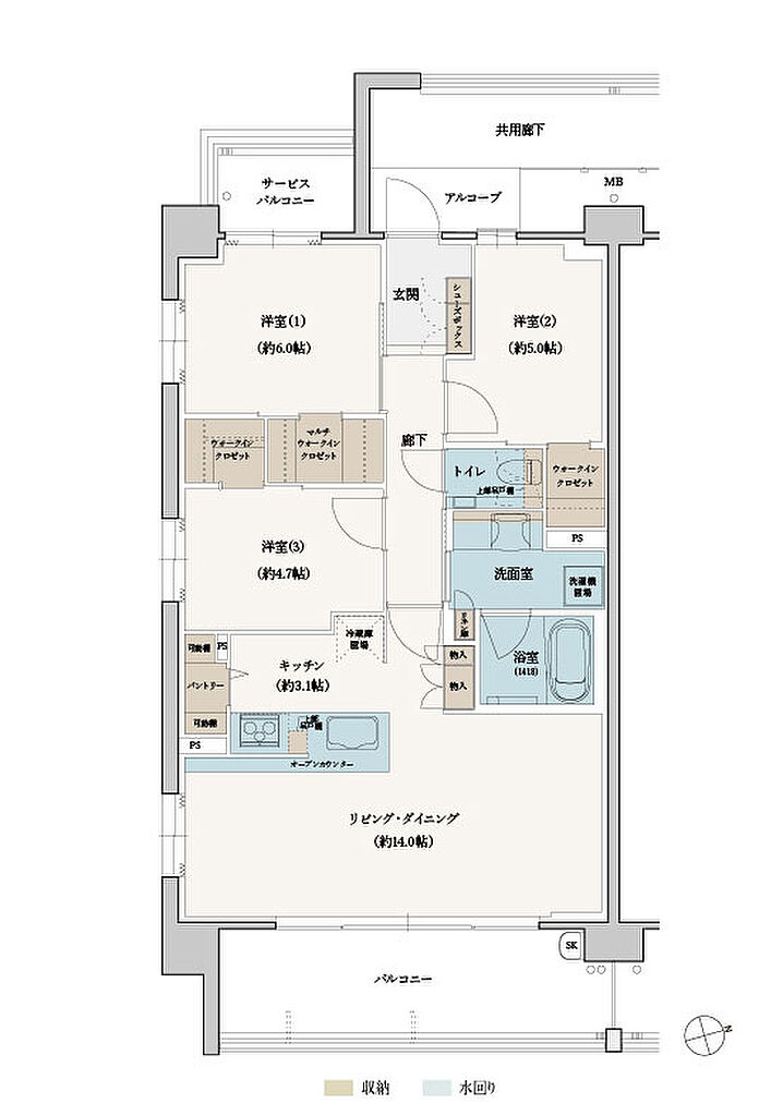 シエリア植田 間取り A