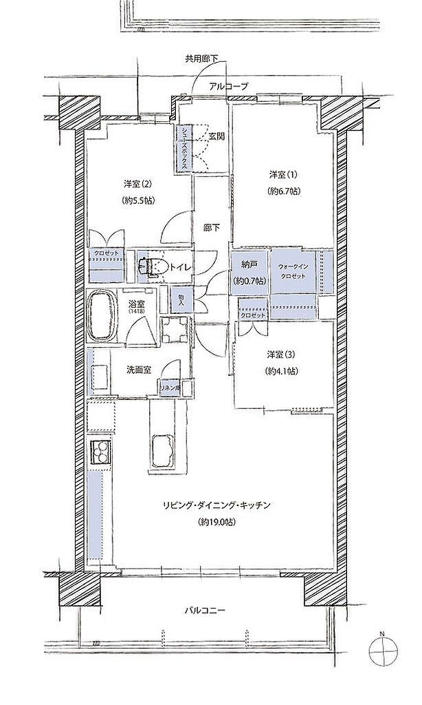 シエリアシティナゴヤドーム前矢田 間取り SJ