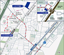 シエリア島本 モデルルーム案内図