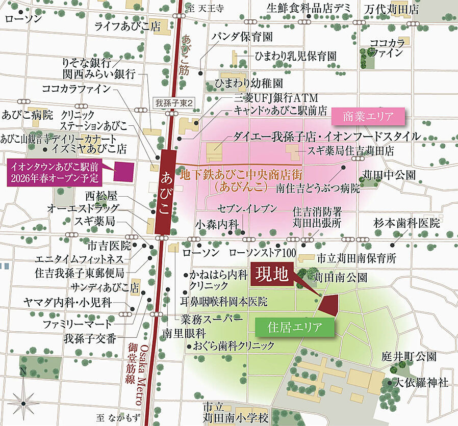エステムコート御堂筋あびこIIフェアリー：案内図