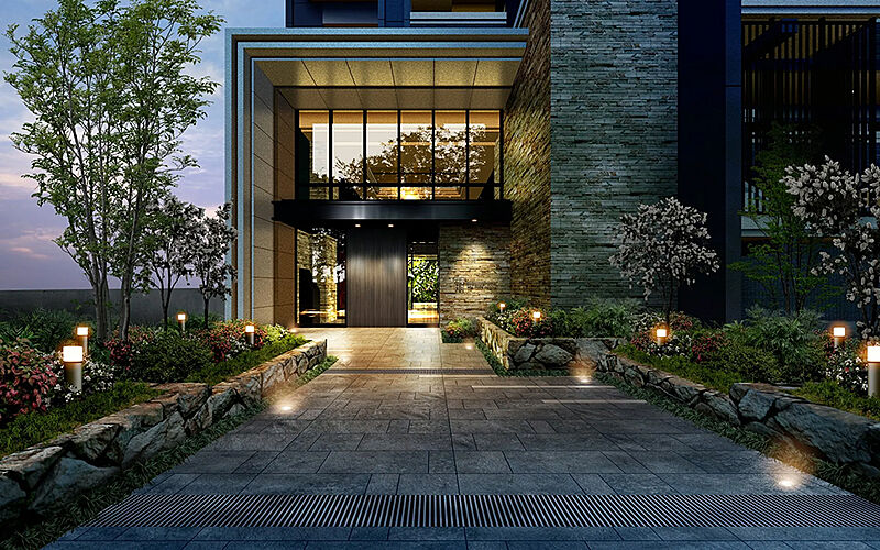 エステムコート三田 ザ・クラブハウス アプローチ完成予想図