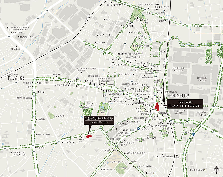 Tステージ フラッグス・ザ・トヨタ：モデルルーム地図