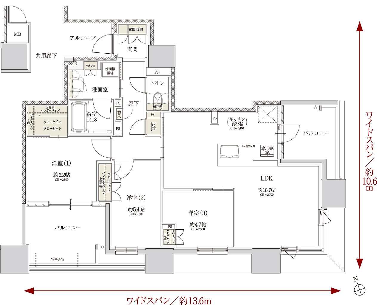 Tステージ フラッグス・ザ・トヨタ 間取り M