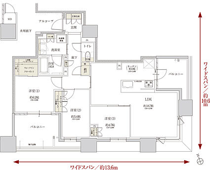 Tステージ フラッグス・ザ・トヨタ 間取り M