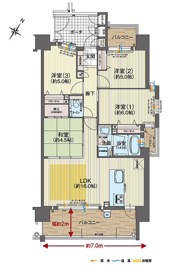 ピアッツァコート平城山 間取り F
