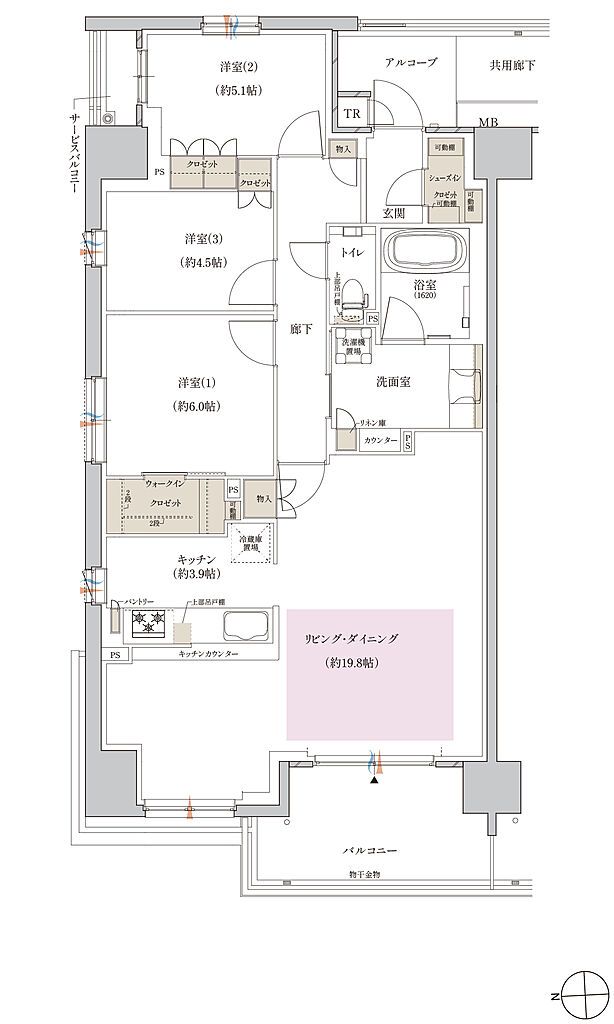 クレヴィアシティ神戸舞子駅前 間取り AA【MENU2】