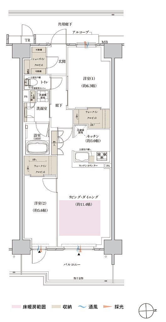 クレヴィアシティ神戸舞子駅前 間取り DF