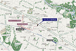 クレヴィア浜田山 現地案内図