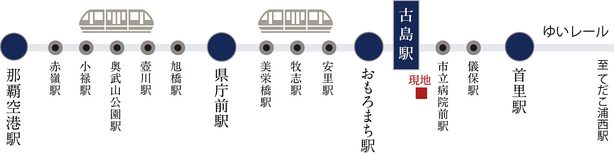 ワイズエステムコート那覇古島 アクセス図