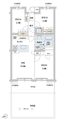 エンブル・パーク＆レジデンス駿河池田 間取り Jg