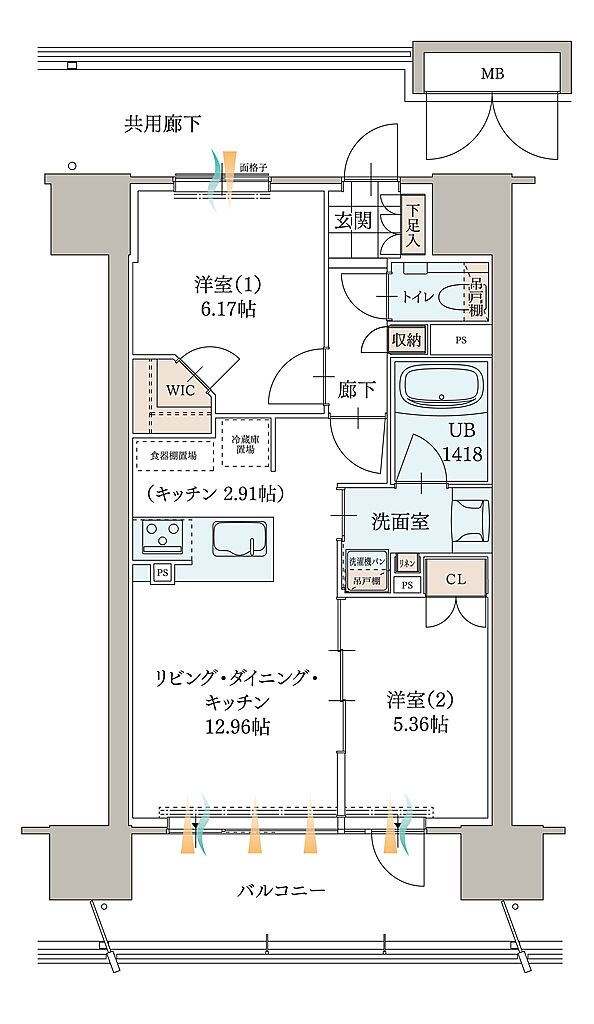 エンブルセブンスタワー 間取り C