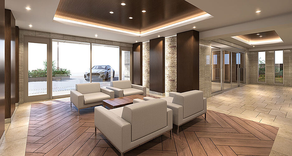 グランフォセット福島上町 エントランスホール