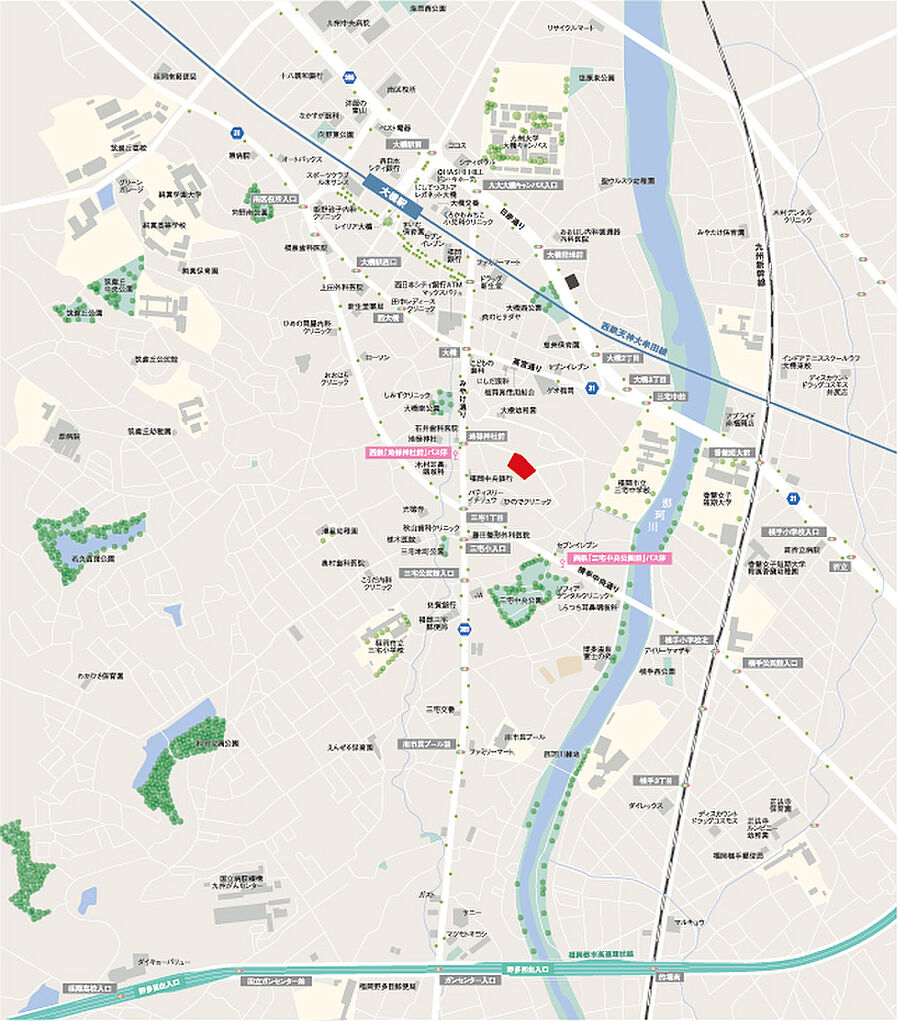 クラブスタイル大橋レーヴ：案内図