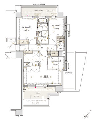 クラブスタイル大橋レーヴ 間取り D