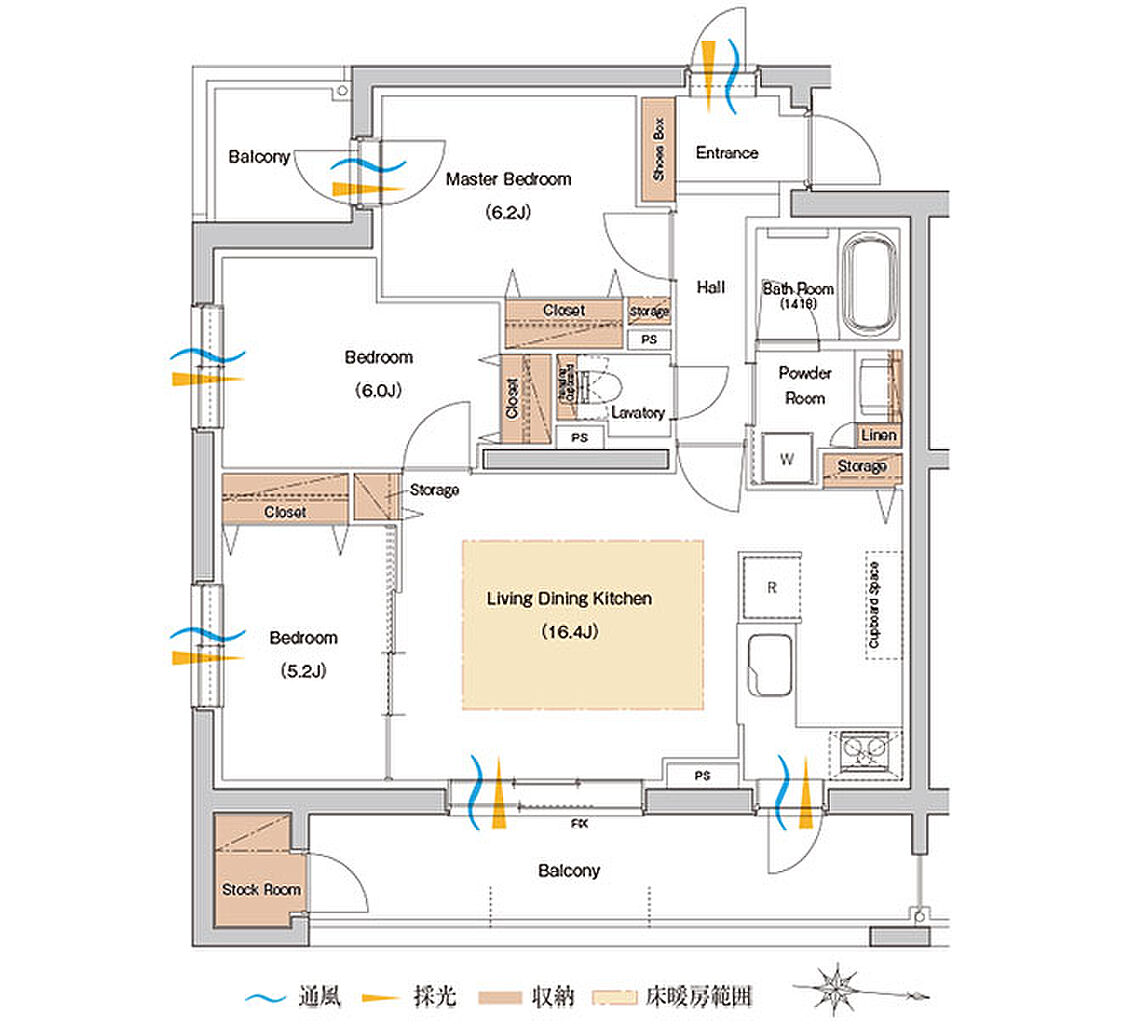 シティホームセントリック札幌中島公園 間取り D