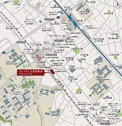 サンリヤン大野城駅前ブランシエラ 現地案内図