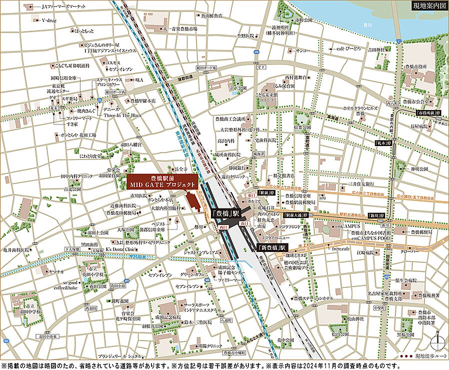 豊橋駅前MID GATE プロジェクト：案内図