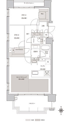 アネシア名古屋ミッドテラス 間取り A2