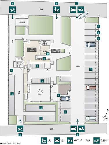 ソルプレサンス 三国レジデンス ランドプランイメージイラスト